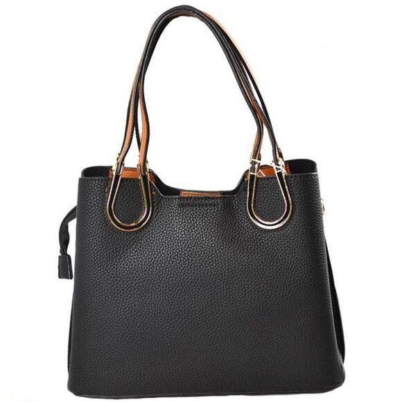 ⭐️Host Pick⭐️Pebble Textured & Horse Shoe Detail Tote - Picture 1 of 6